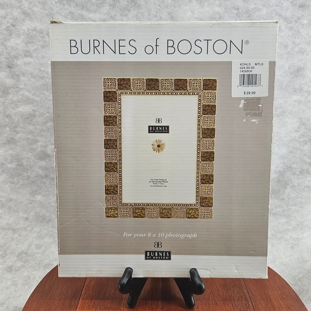 Burnes of Boston 8x10 Photo Frame Ornate Gold Brown Decorative Tabletop Hanging